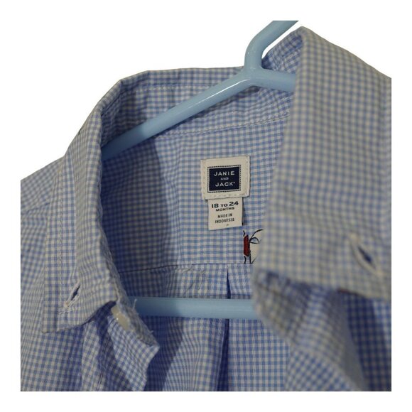 Janie and Jack Sailboat Button Down Shirt Sz 18-24M‎ - Picture 3 of 7